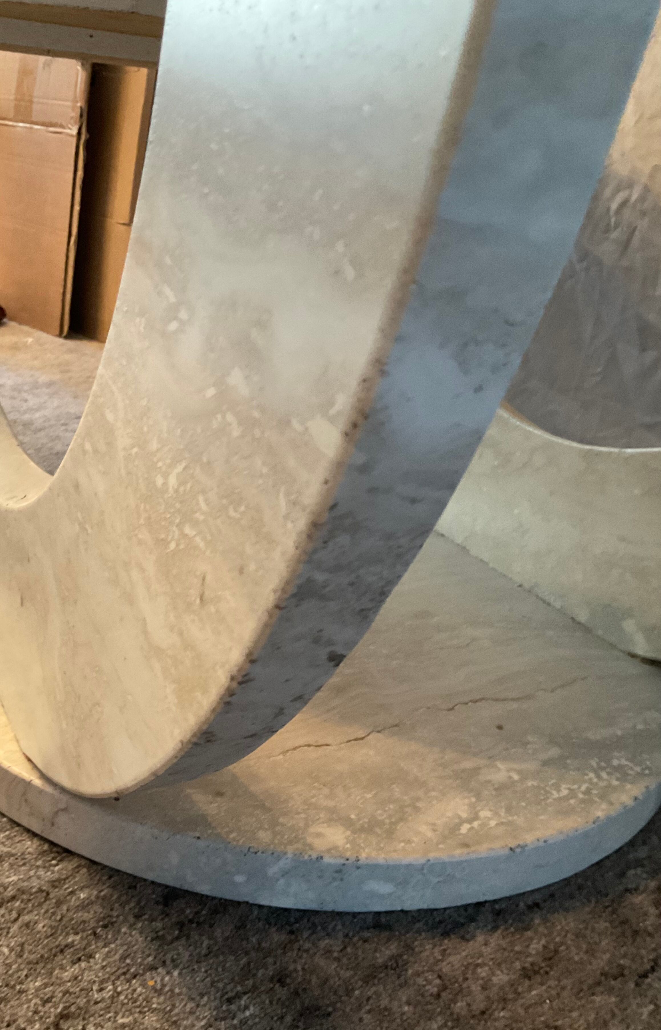 Travertine coffee table from the 70s