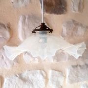 Skirted glass suspension
