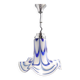 Blue & White Murano Glass Bell Pendant Ascribable to Mazzega, Italy, 1970s
