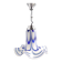 Blue & White Murano Glass Bell Pendant Ascribable to Mazzega, Italy, 1970s
