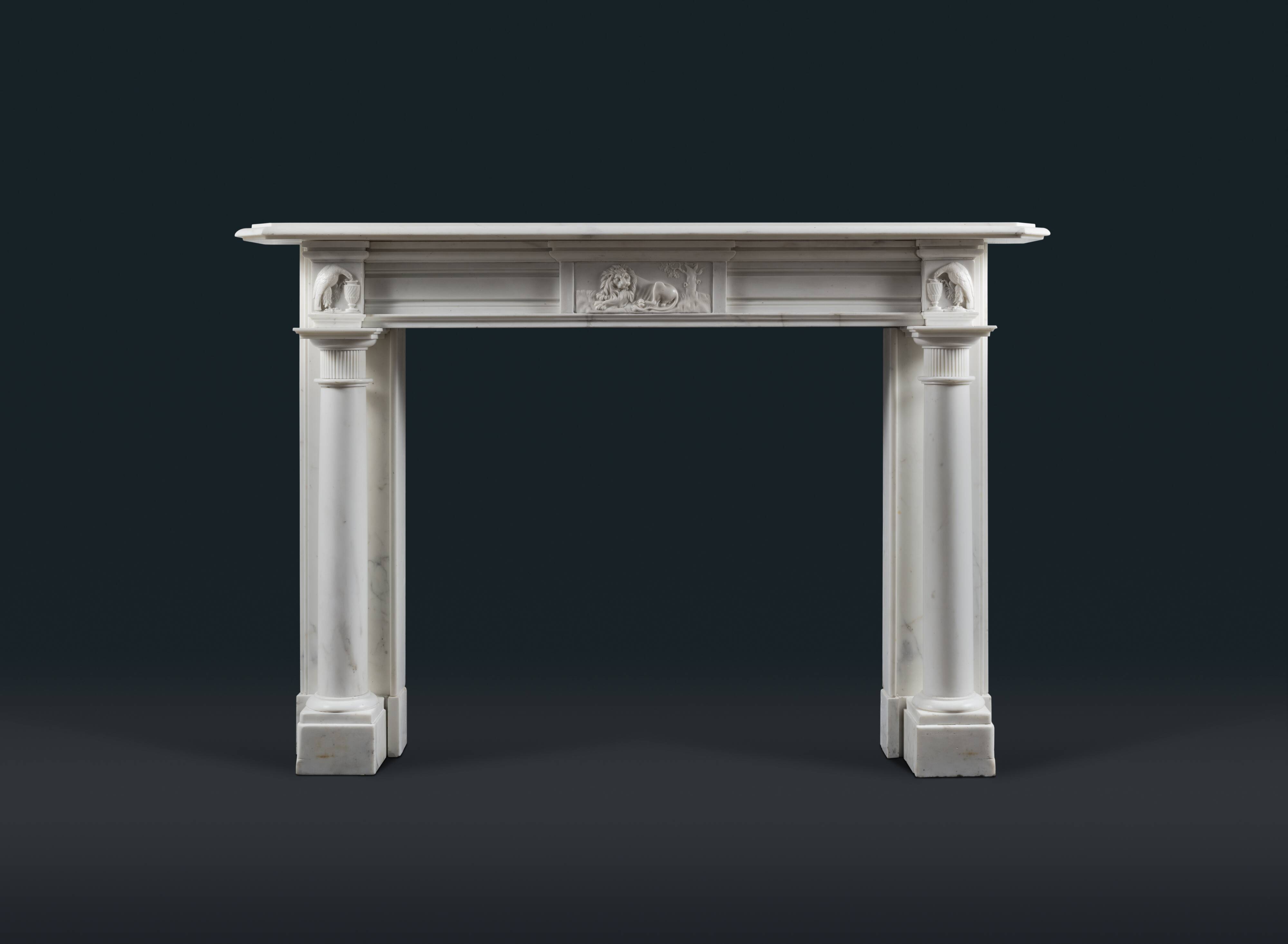 Georgian Statuary Marble Fireplace Surround