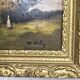 Petit tableau  – Paysage bucolique – Encadrement doré