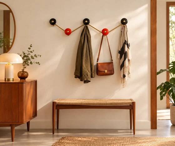 Zigzag Metal Coat Rack