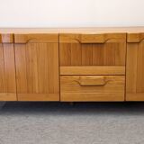 Maison Regain sideboard in solid elm, 1960s-1970s