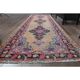 1970s Vintage Turkish Oushak Handmade Wool Cotton Orange Runner Rug 107x319