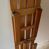 Folding bench in wood varnish vintage