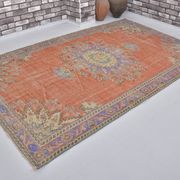 Orange Anatolian Vintage Turkish Rug sku 734