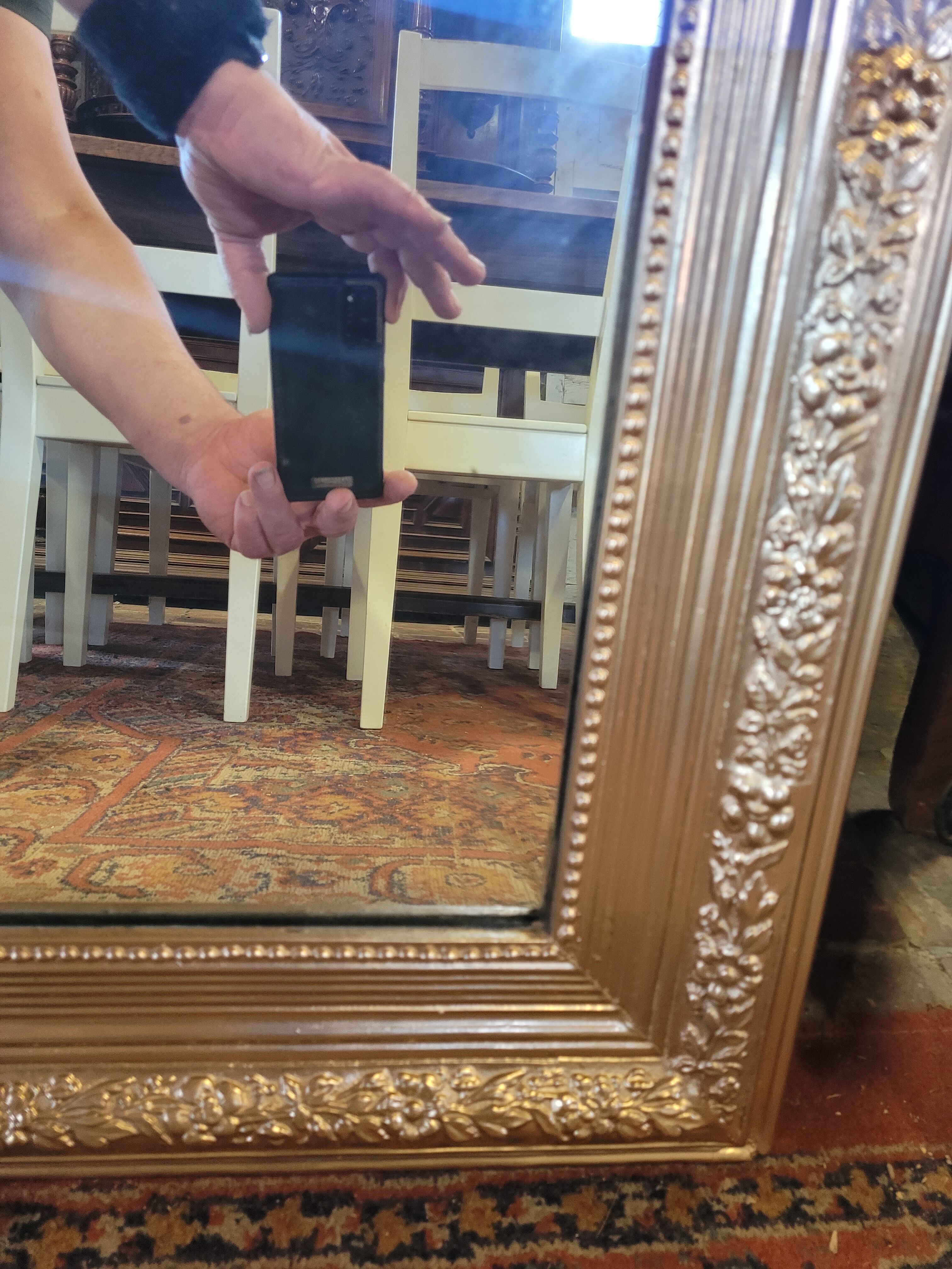 Miroir Louis Philippe doré ancien 119x81cms