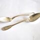 Set of 2 silver-plated dessert spoons in Chinon style, 15 cm.