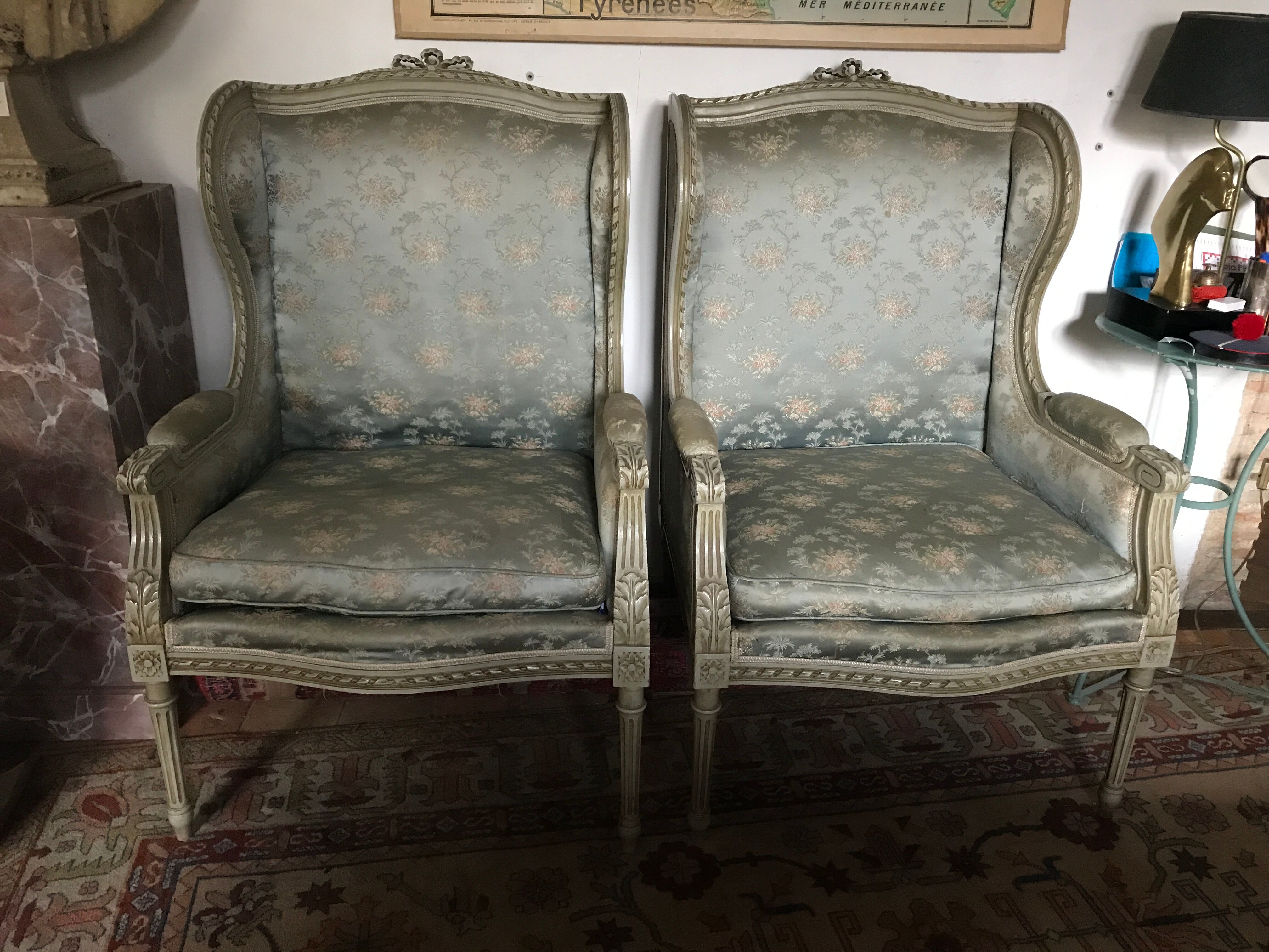 Pair of bergères XIXth