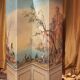 Early 20th Century French Tempera on Canvas Folding Screen with Seascape View