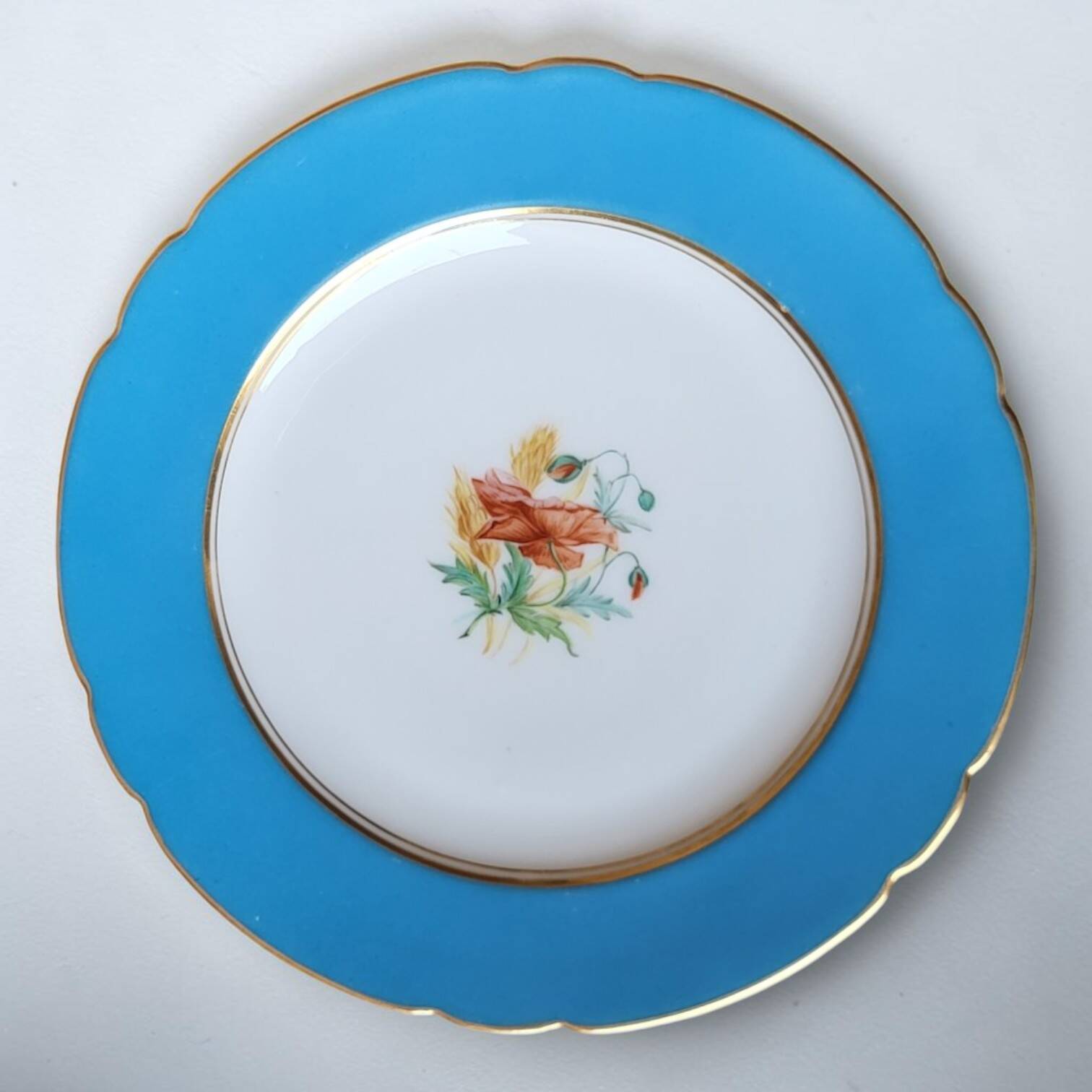 6 dessert plates in porcelain Old Paris 19th century