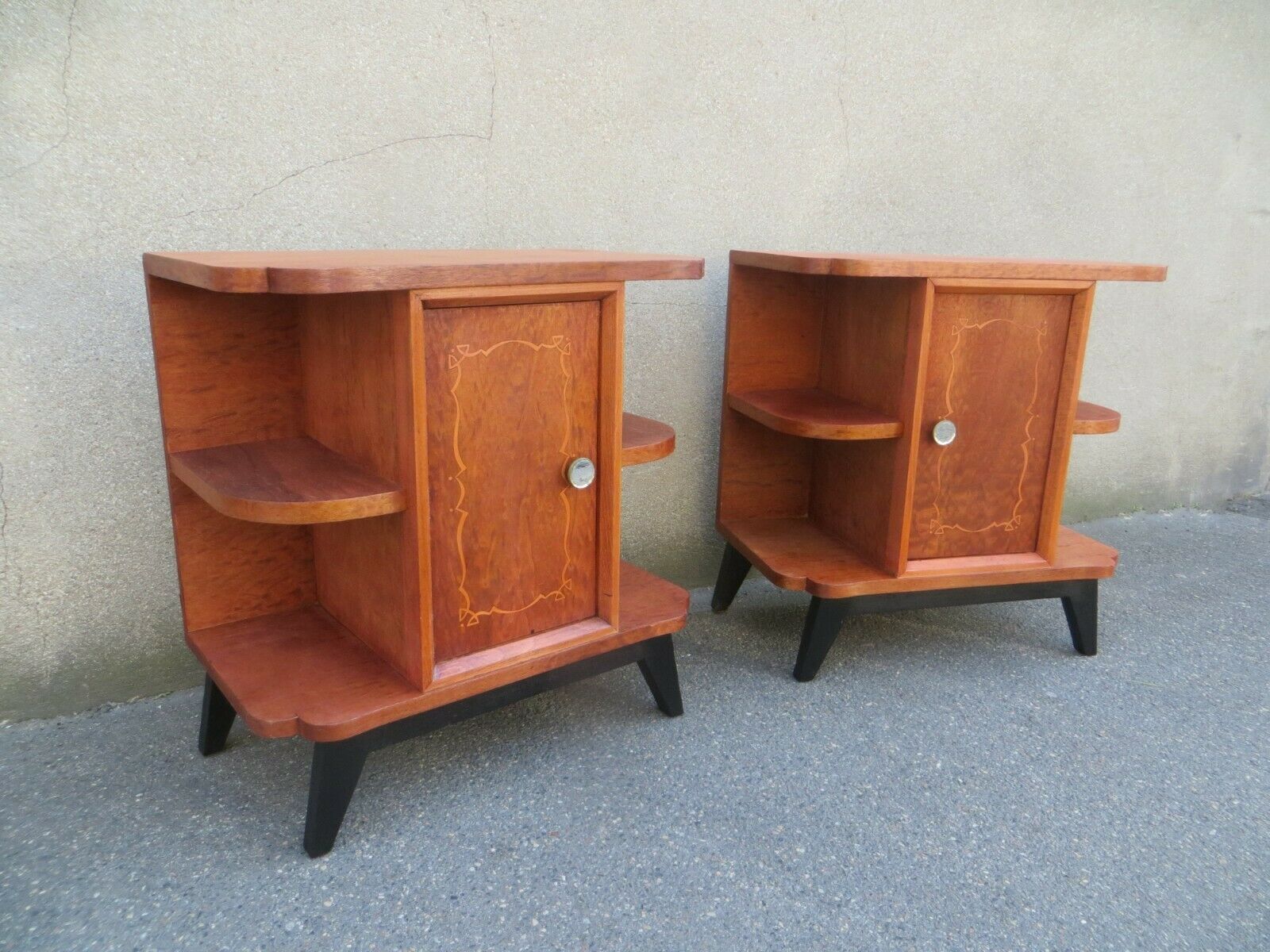 Pair of art deco bedside tables