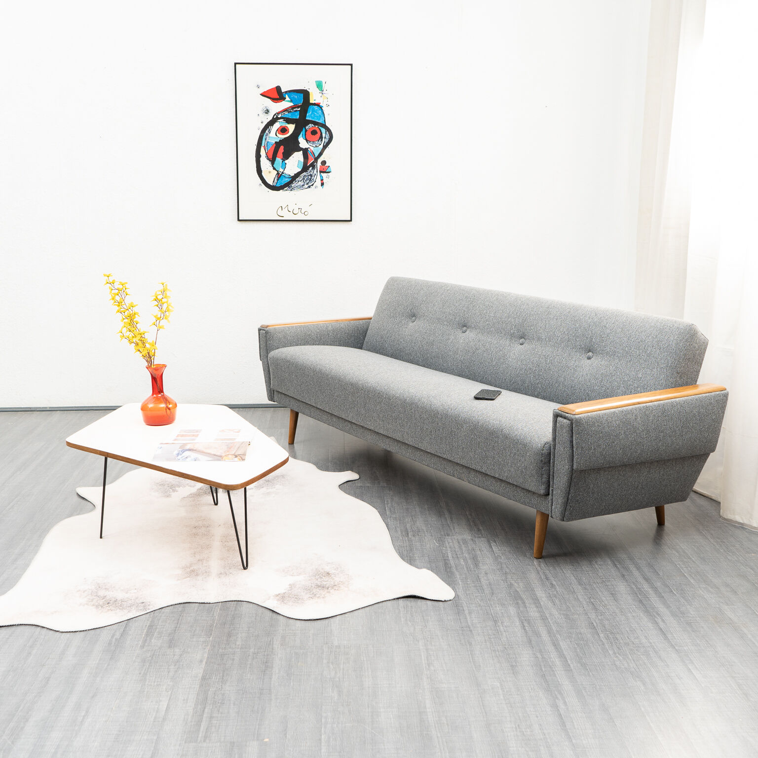 Vintage sofa, convertible, renovated