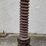 LARGE OLD WOODEN PRESS SCREW