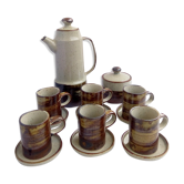 Japanese sandstone coffee service, 80s