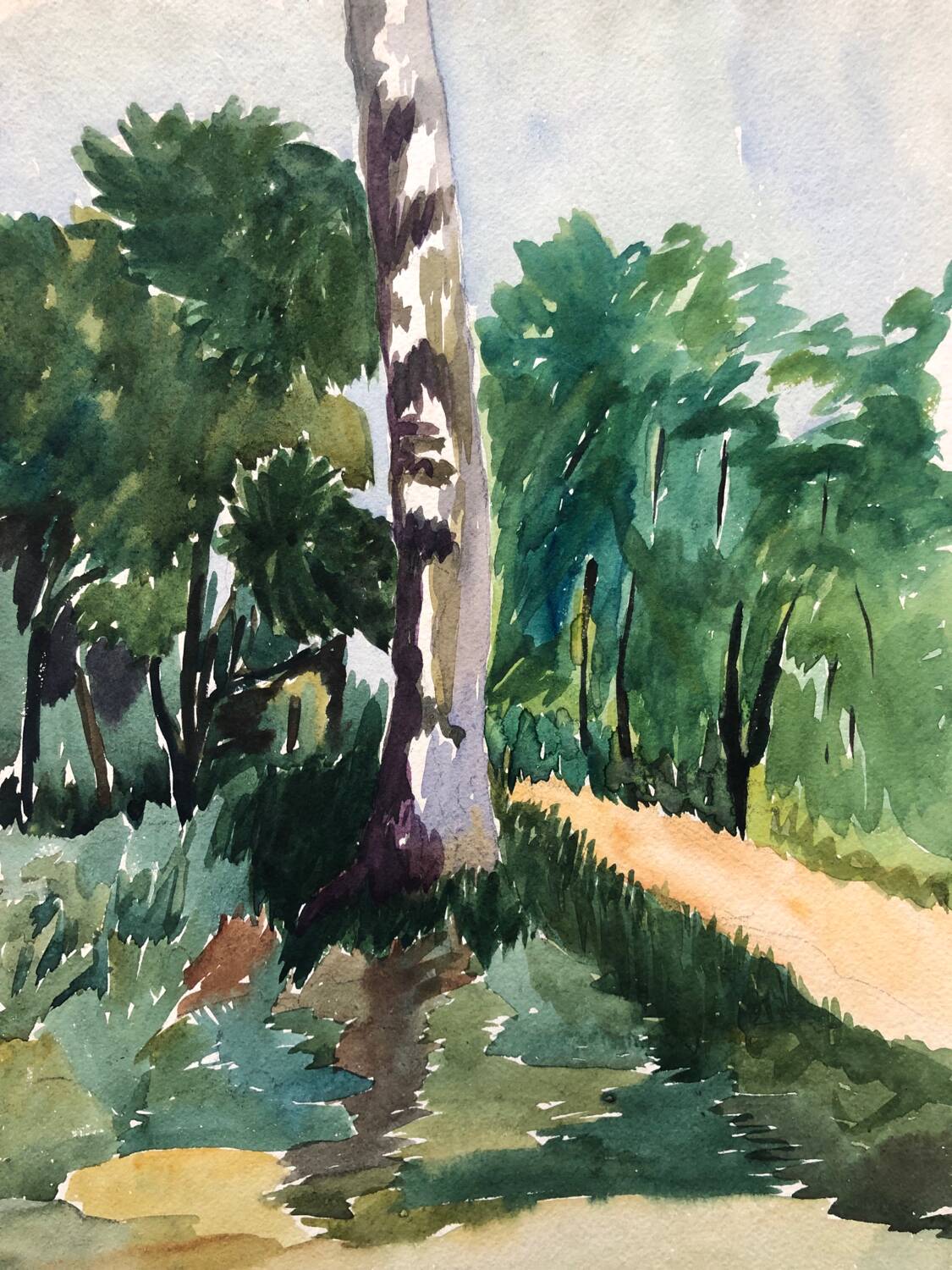 Landscape drawing Bois Clamart