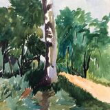 Landscape drawing Bois Clamart