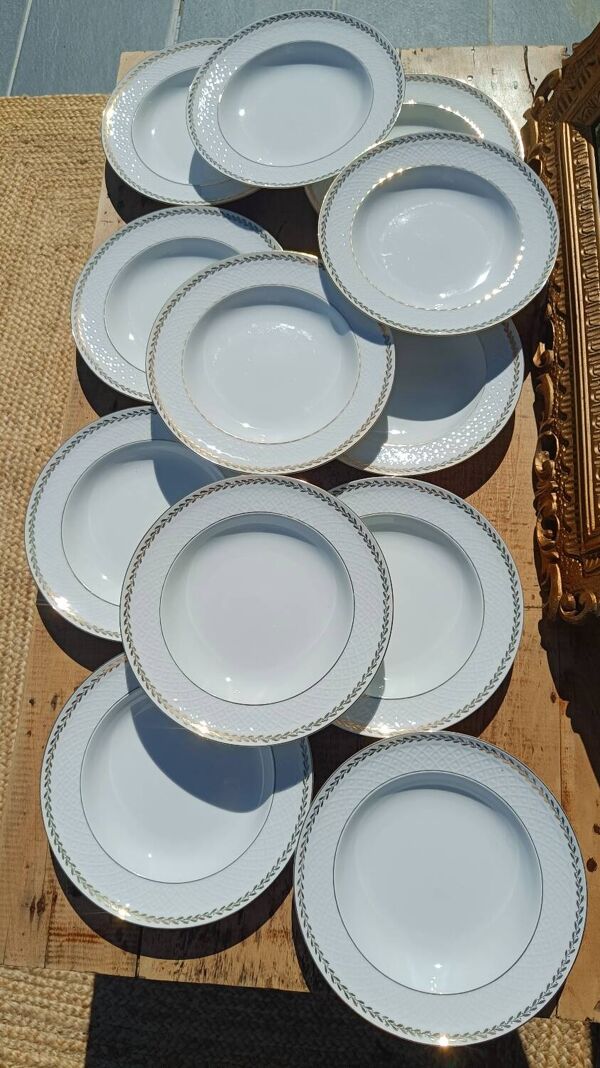 assiettes plates en porcelaine Bavaria – Seltmann Weiden