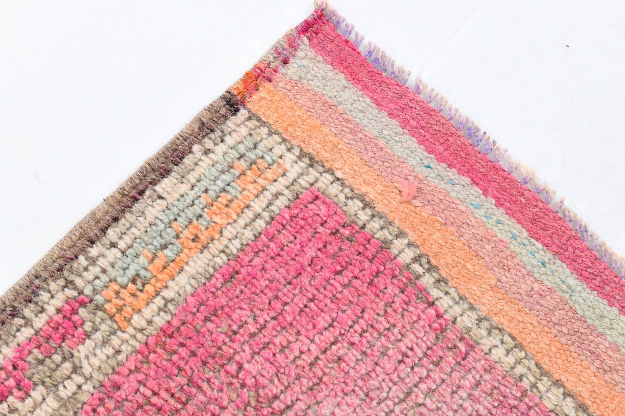 Tapis coureur vintage turc pastel rose 3x10, 97x310 cm