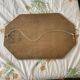 Vintage 1930s Art Deco bevelled octagonal mirror, wood and stucco - 66 x 45 cm