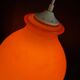 Vintage orange opaline pendant light – 70s retro chandelier