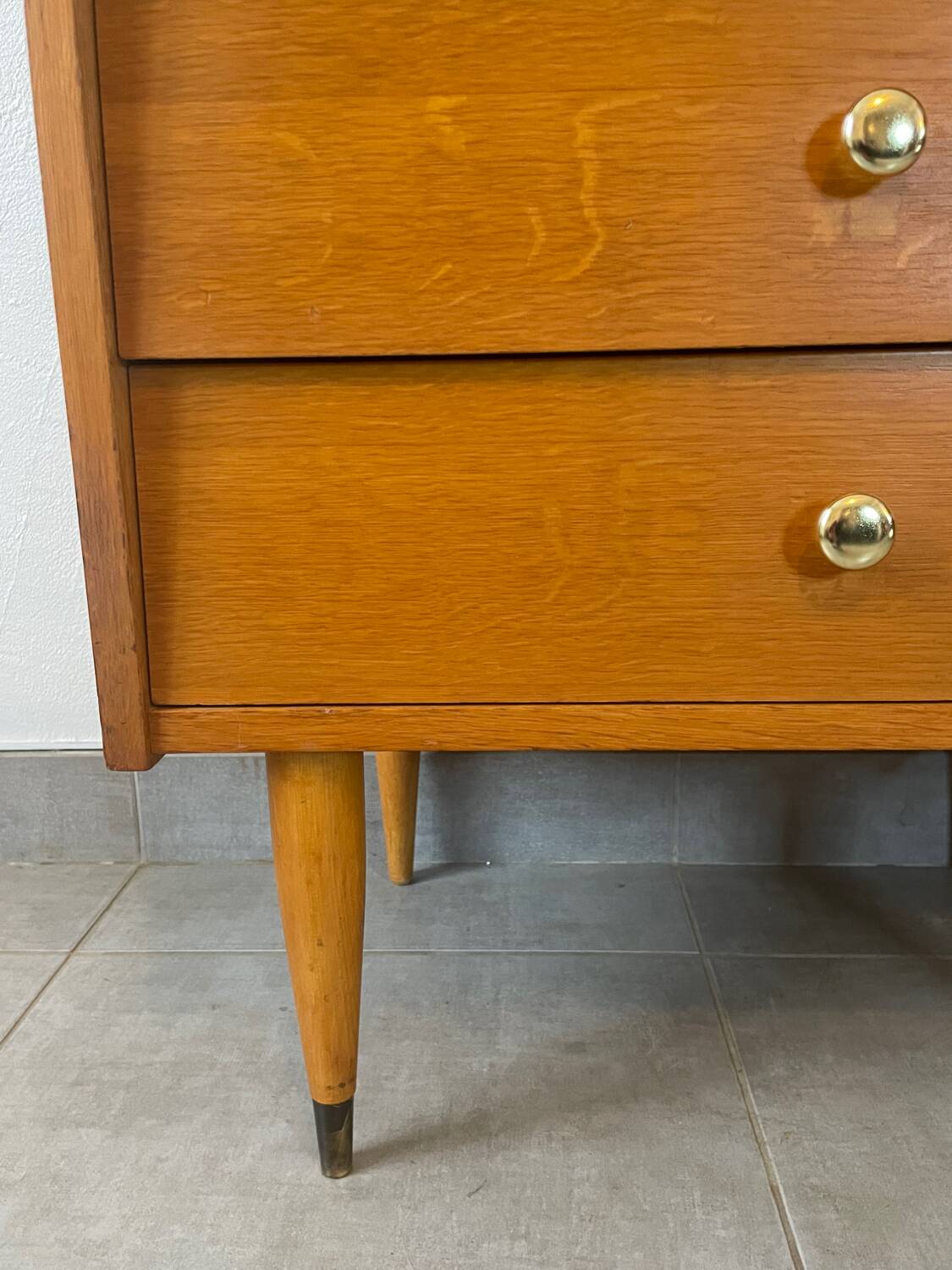 Chiffonnier/commode  6 tiroirs vintage en teck