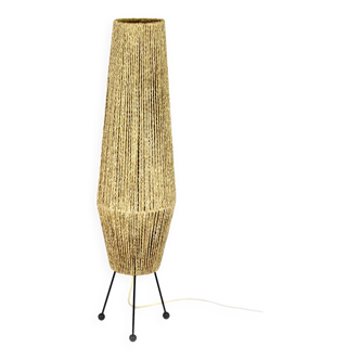 Space Age Rocket Floor Lamp with a Braided String, Former Czechoslovakia, 1960s