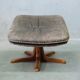 Mid-Century Danish Teak & Leather Ottoman from Berg Furniture, 1970