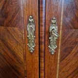 Corner marquetry cabinet