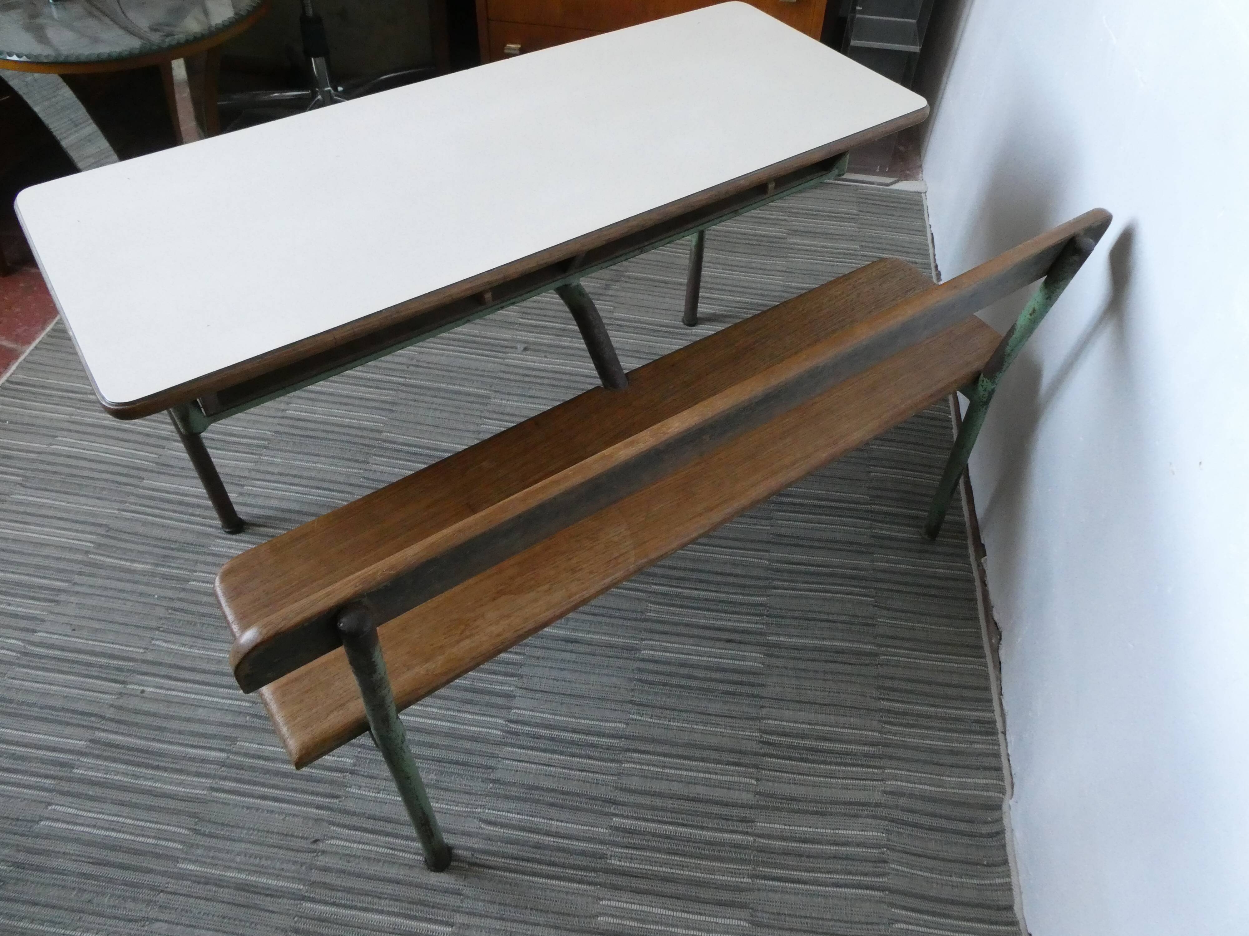 Sambron wooden and metal schoolboy's office, 1960s