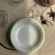 Set of 12 green and pink Italian plates