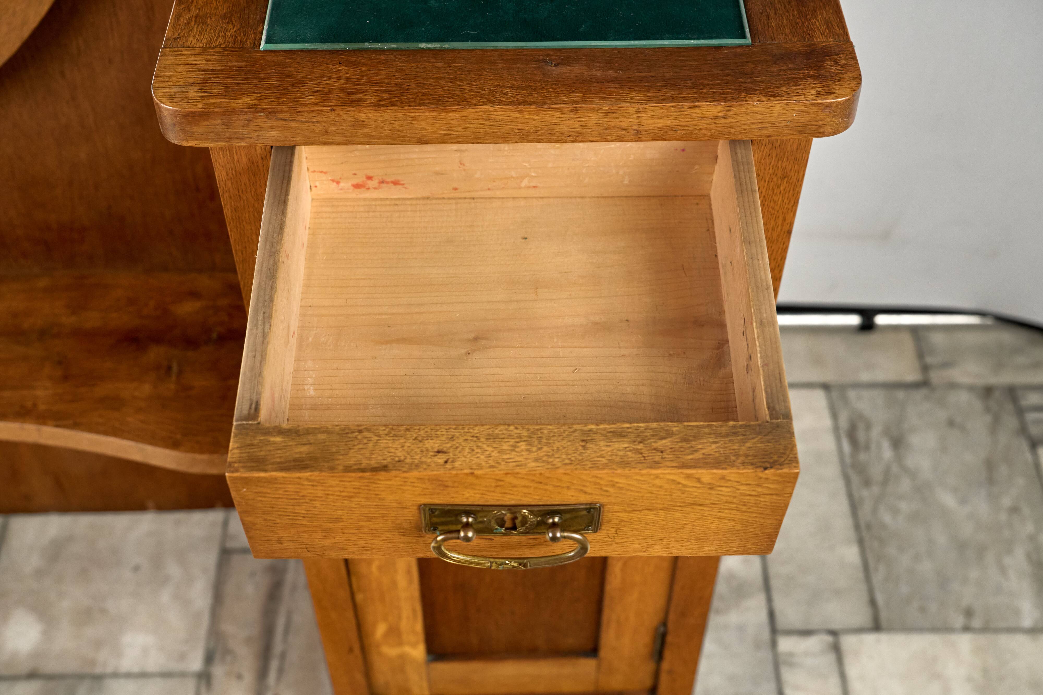 Antique Wooden Vanity, 1920s, Czechoslovakia