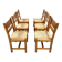 Chaises danoises vintage en pin avec corde en papier par TP Design pour Gm Møbler, années 1970, lot de 6