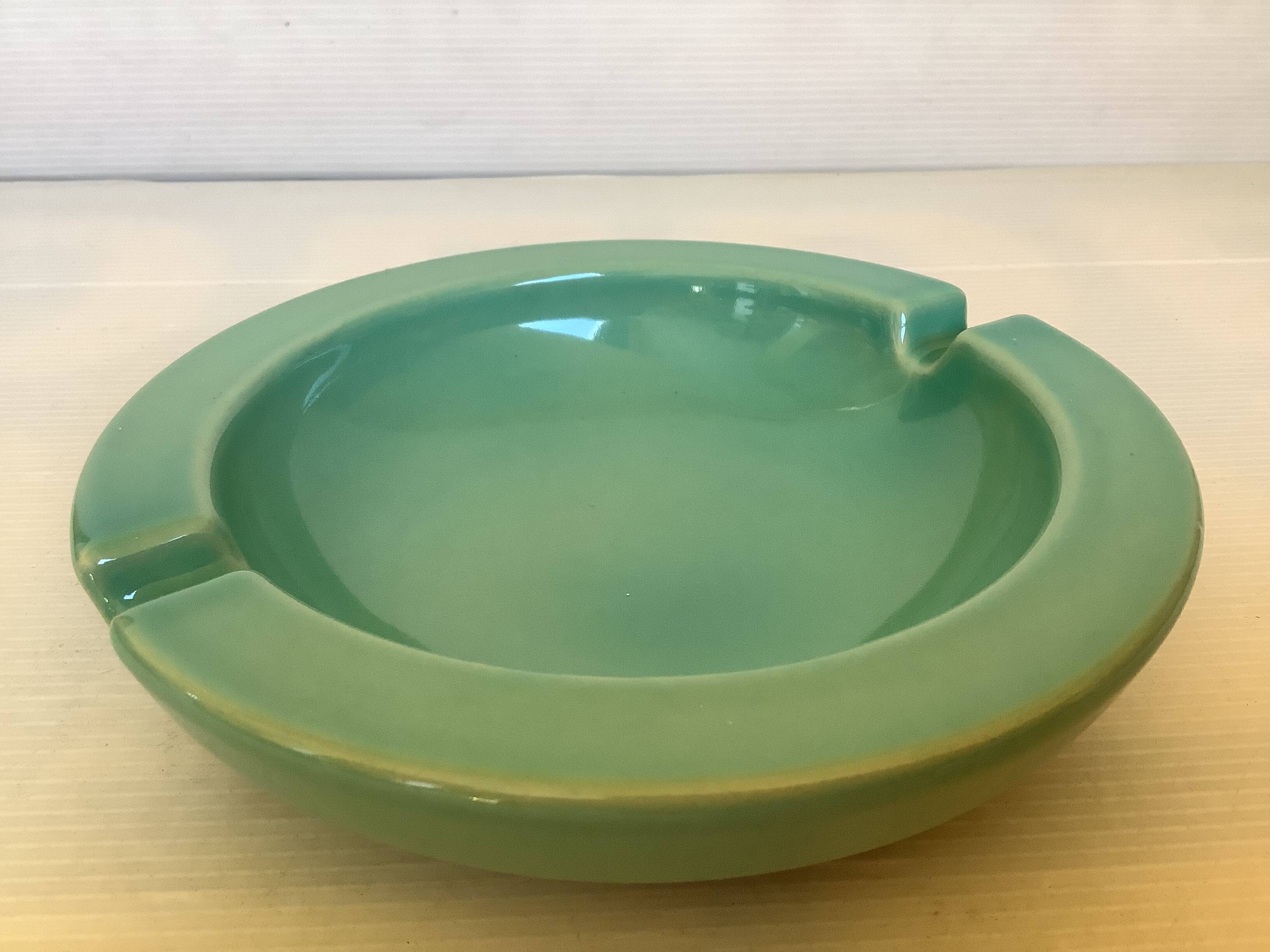 Celadon green ashtray emptier