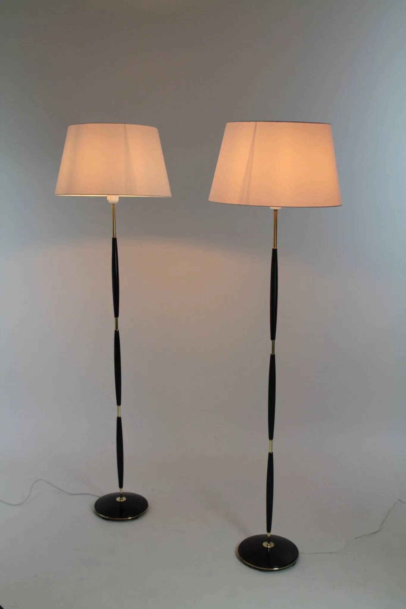 Pair of Model 163 Floor Lamps by Eskilstuna Elektrofabriks Aktiebolag – Sweden, late 1950s