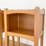 Pair of light wood bedside tables
