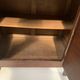 20th century natural wood and metal plate secretary desk