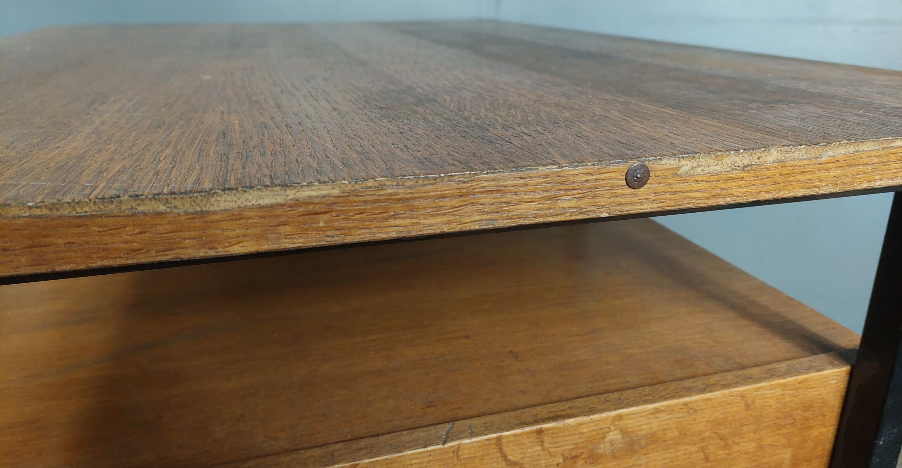 Vintage wood and iron desk