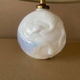 Lampe Art Déco en verre moulé / Saint Aignan