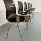 Set of 6 wooden and chrome chairs, Pagholz design from the 80s, vintage Pagwood.