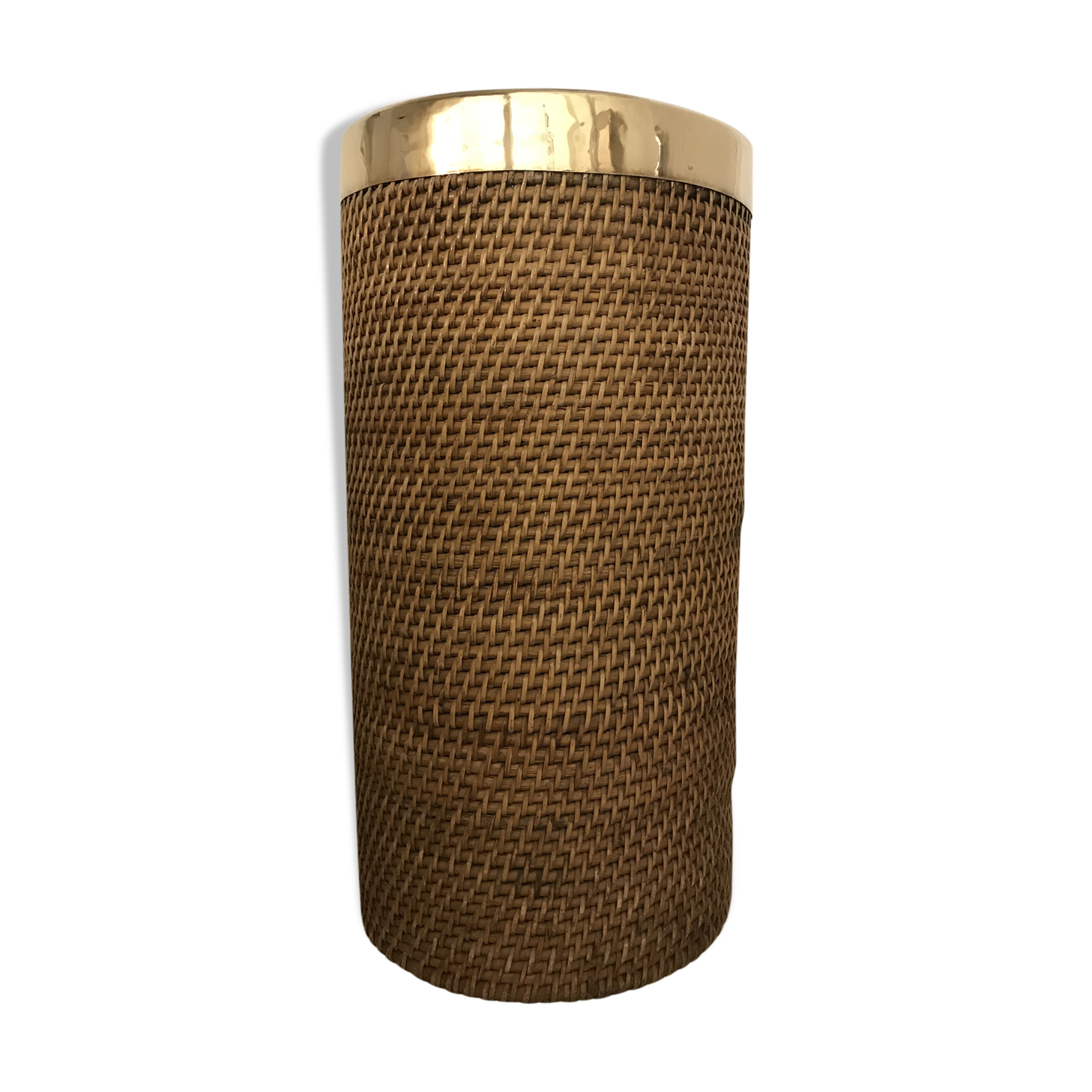 Umbrella wicker and brass