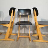 Set of 5 adult Casala chairs 60s