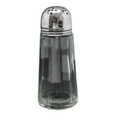 Bol à sucre en poudre, en verre, en laiton chromé, Suède, années 1970.