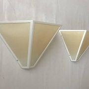 Paire d’applique Metalarte en métal blanc et parchemin