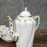 tea or coffee service in porcelain, Louis XV Rocaille style, 19th century