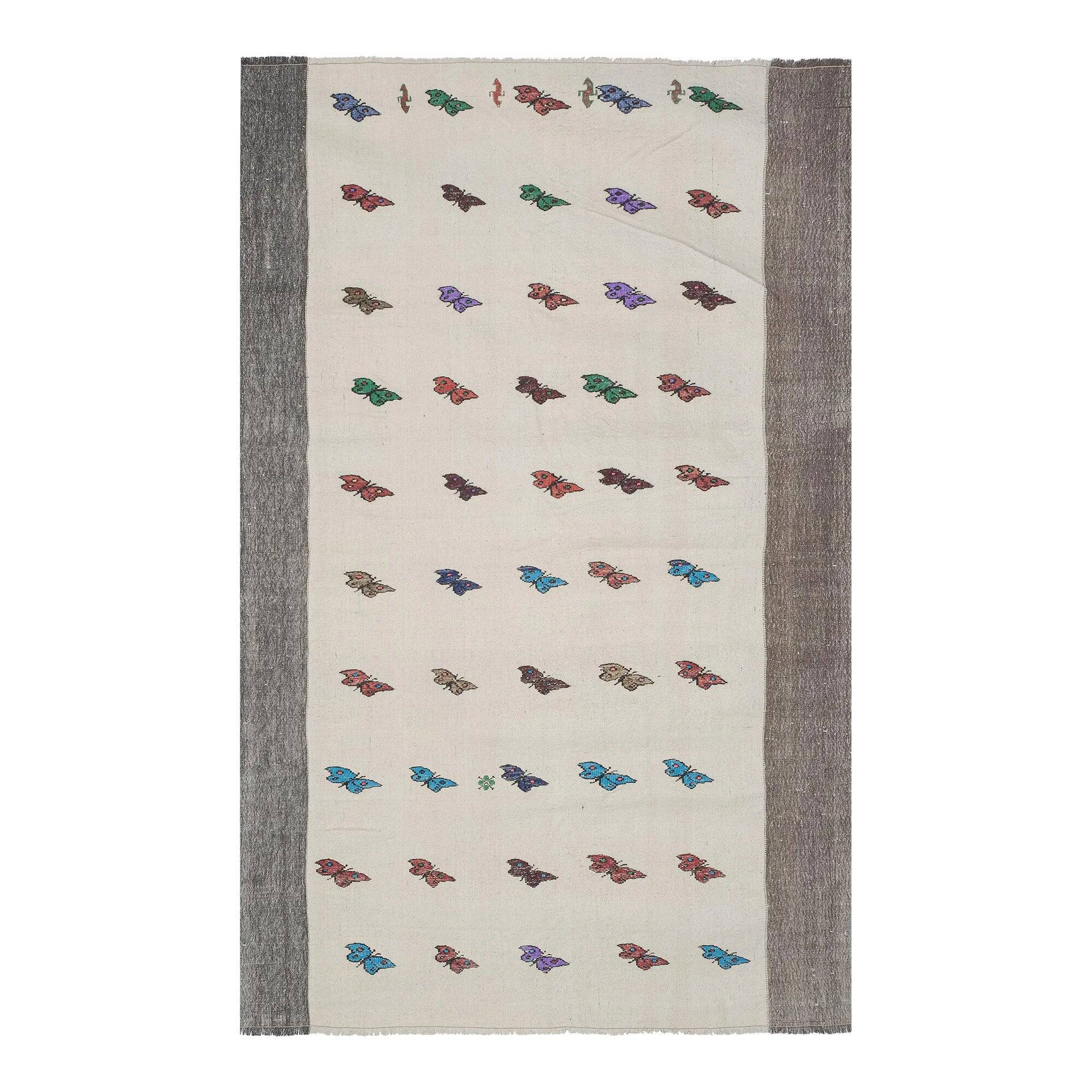 Vintage Turkish kilim handwoven 176x260 cm