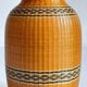 VINTAGE Woven Bamboo and Fine Porcelain VASE
