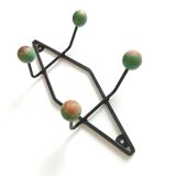 Portemanteau losange boules bois
