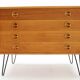 Commode à tiroirs en chêne recyclé des années 1960, Danemark